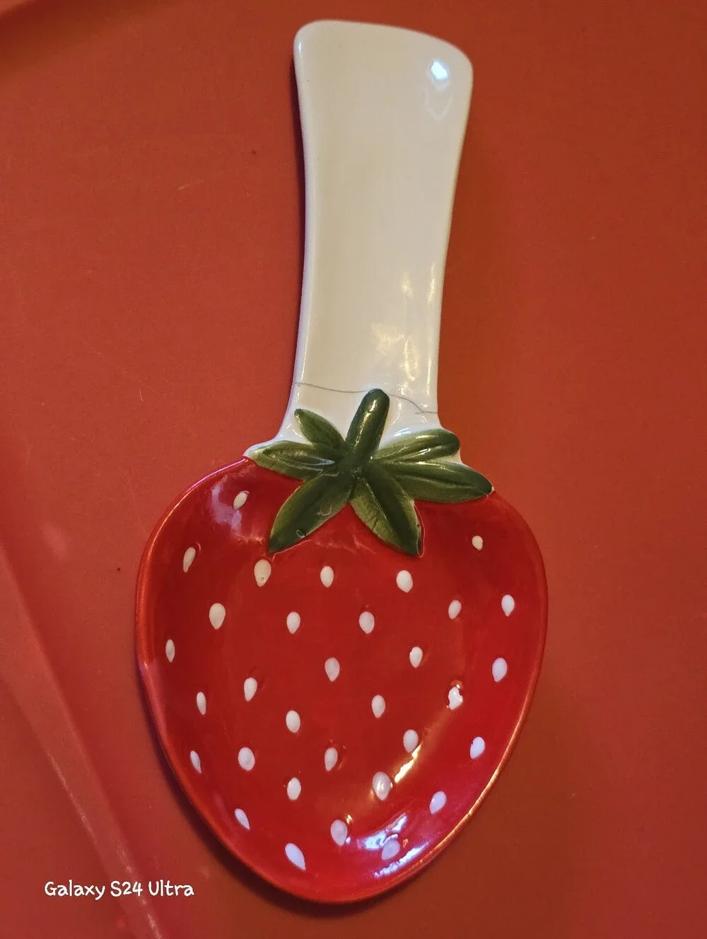 🌟CLEARANCE🌟 Strawberry 🍓 Decor Ceramic Spoon Holder (READ) ⬇️NEW